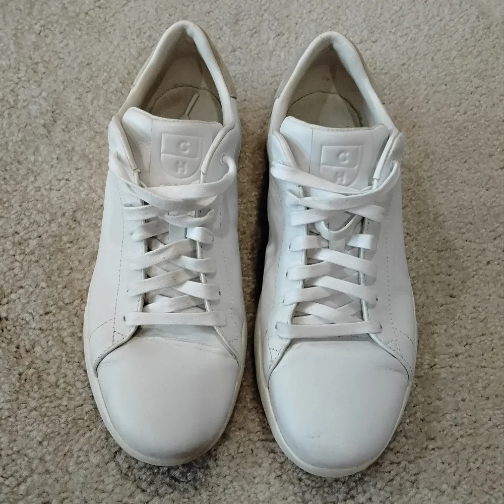 Cole Haan White Leather Sneakers - Picture 1 of 5